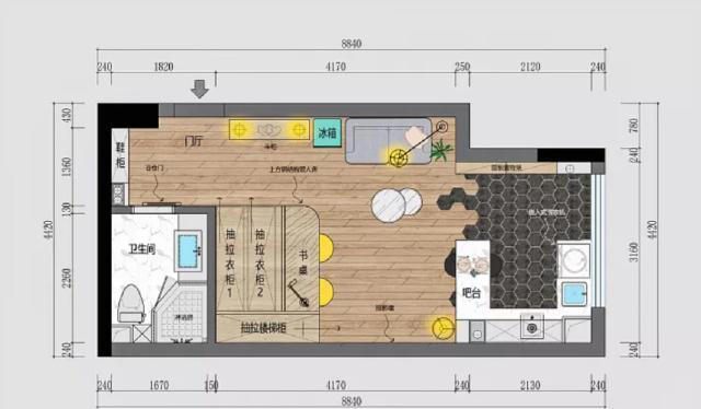 36㎡小宅，创意无限：睡在衣柜上面，空间却毫不拥挤!